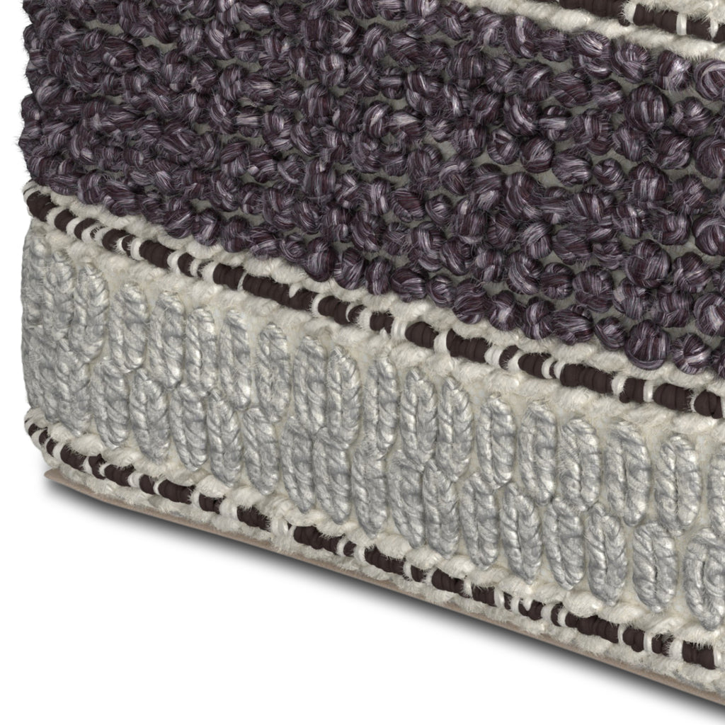 Grady Square Pouf - Magenta