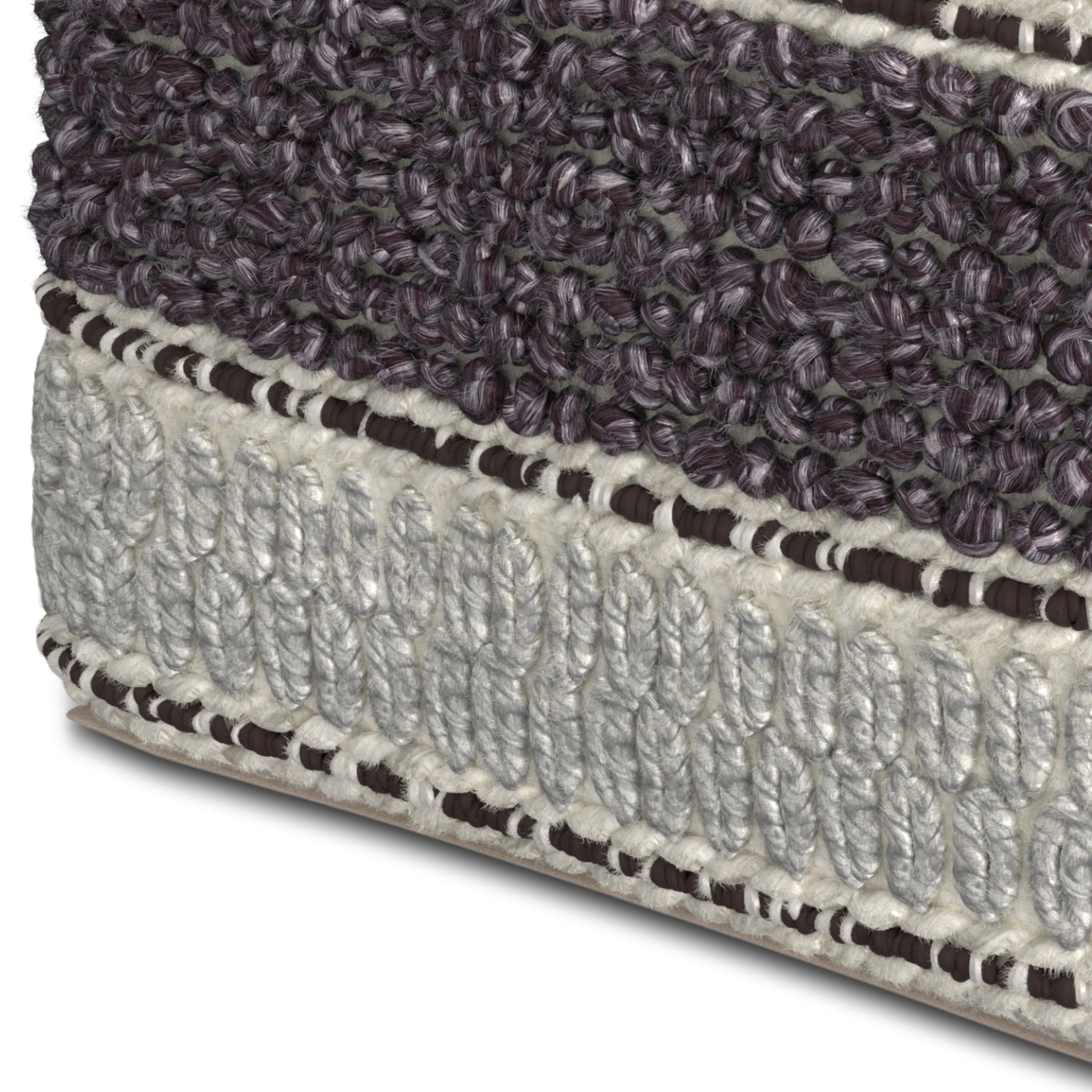 Grady Square Pouf - Magenta