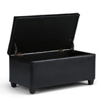 Sienna 33 Inch Wide Storage Ottoman Bench