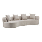 126" Curved Sectional Sofa (Almond-D28 Full Foam)