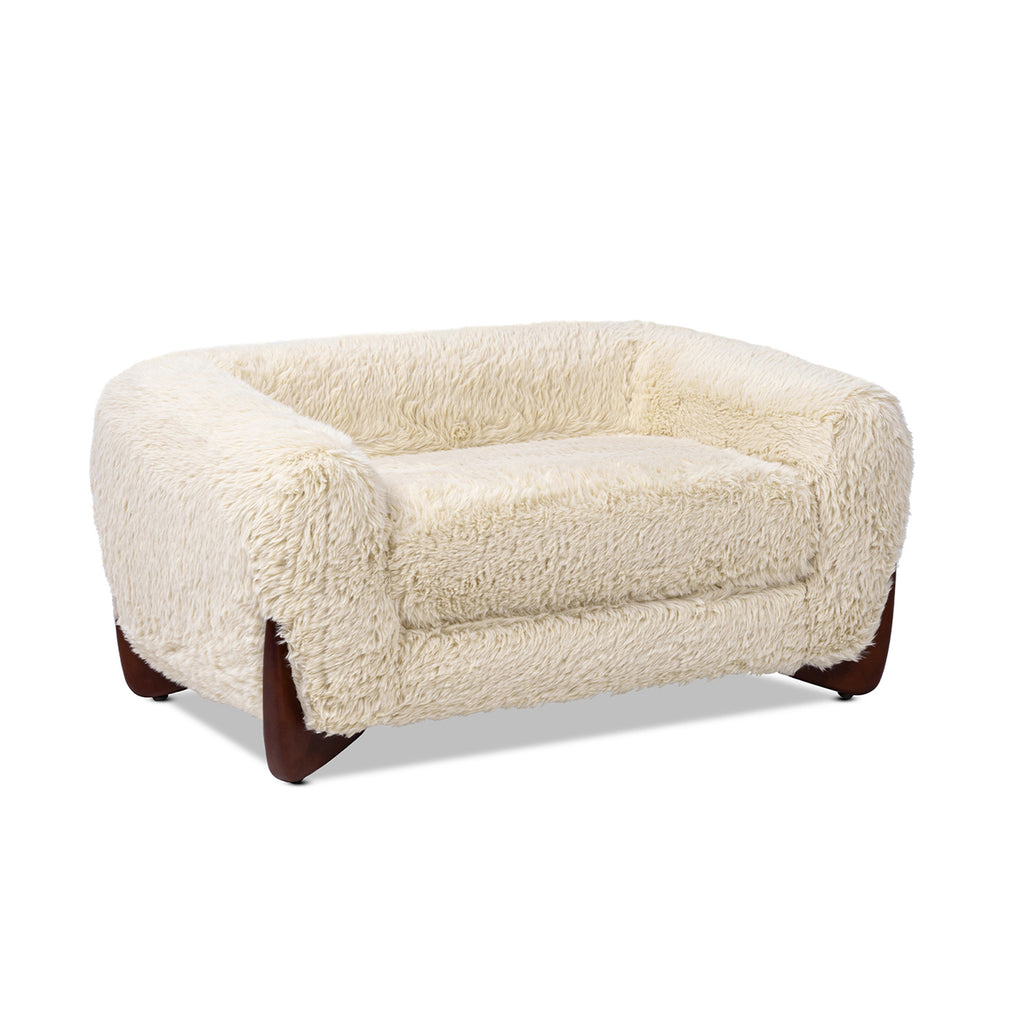 Alpine Sherpa Dog Sofa Bed, 36.5-Inch, Medium, Cream Beige