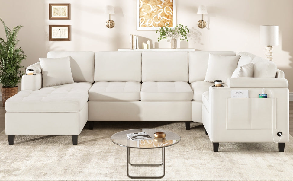 Modern U-Shaped Sectional Sofa