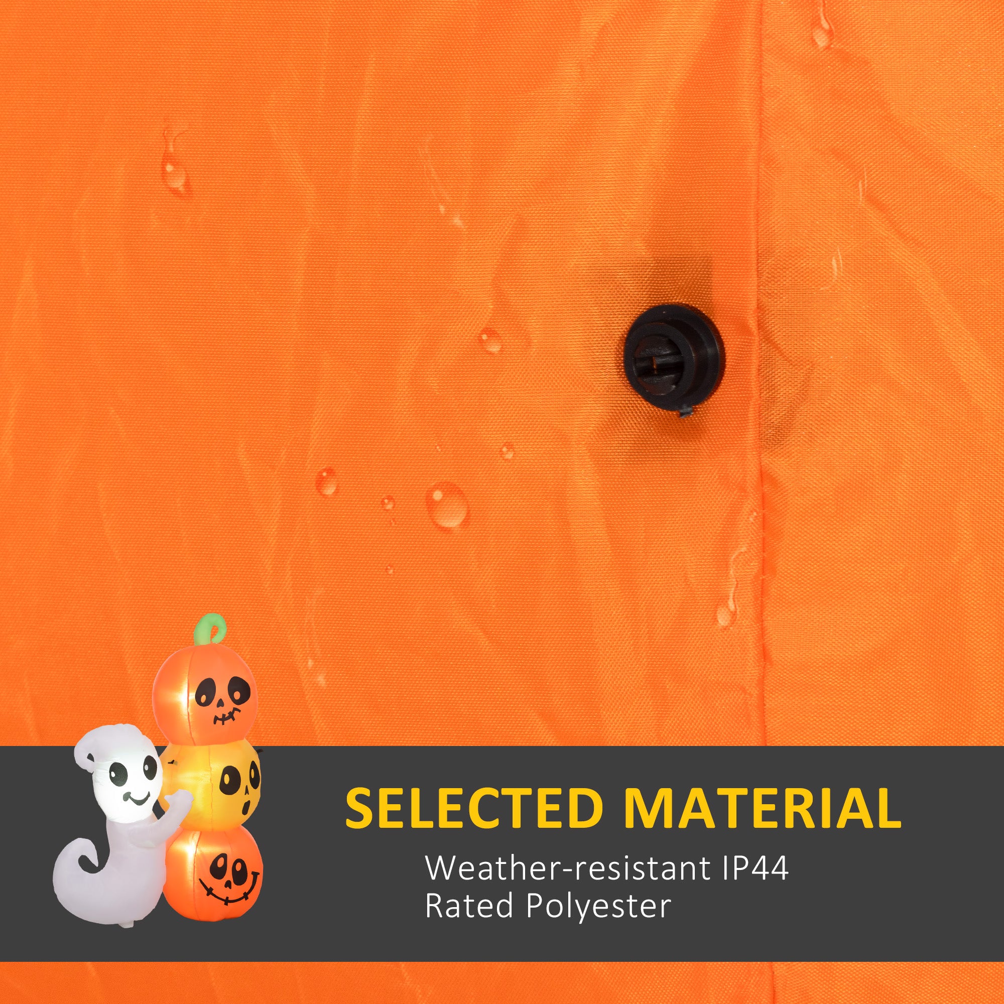 HOMCOM 5ft Inflatable Halloween Ghost and Pumpkin Decoration