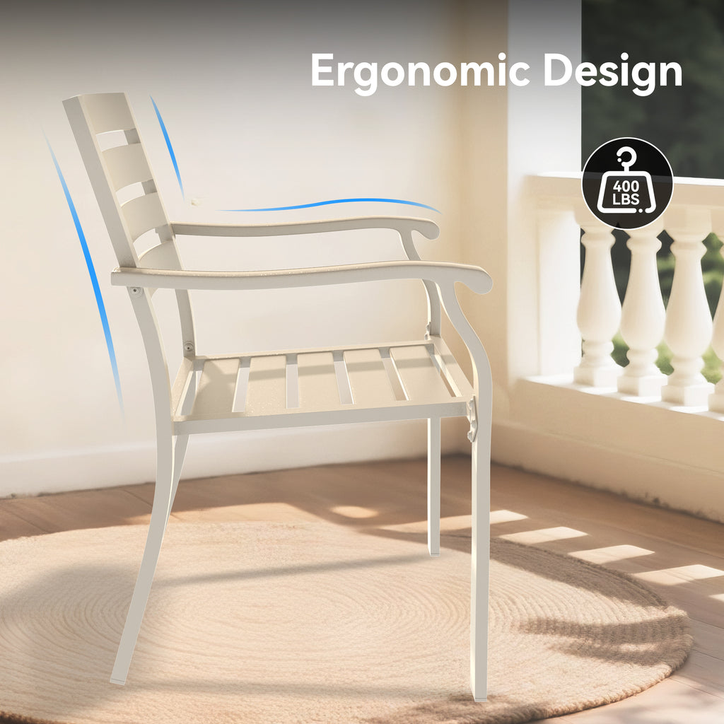 VRSHWO Iron Terrace Dining Chairs, a Set of 2