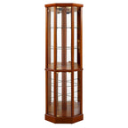 6 Shelf Lighted Corner Curio Cabinet