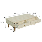 Coffee Table with Veneered Faux Marble Tabletop
