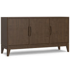 Harper 60 Inch Wide Solid Wood 3 Door Sideboard Buffet