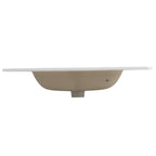 Glossy White Ceramic Integrated Basin