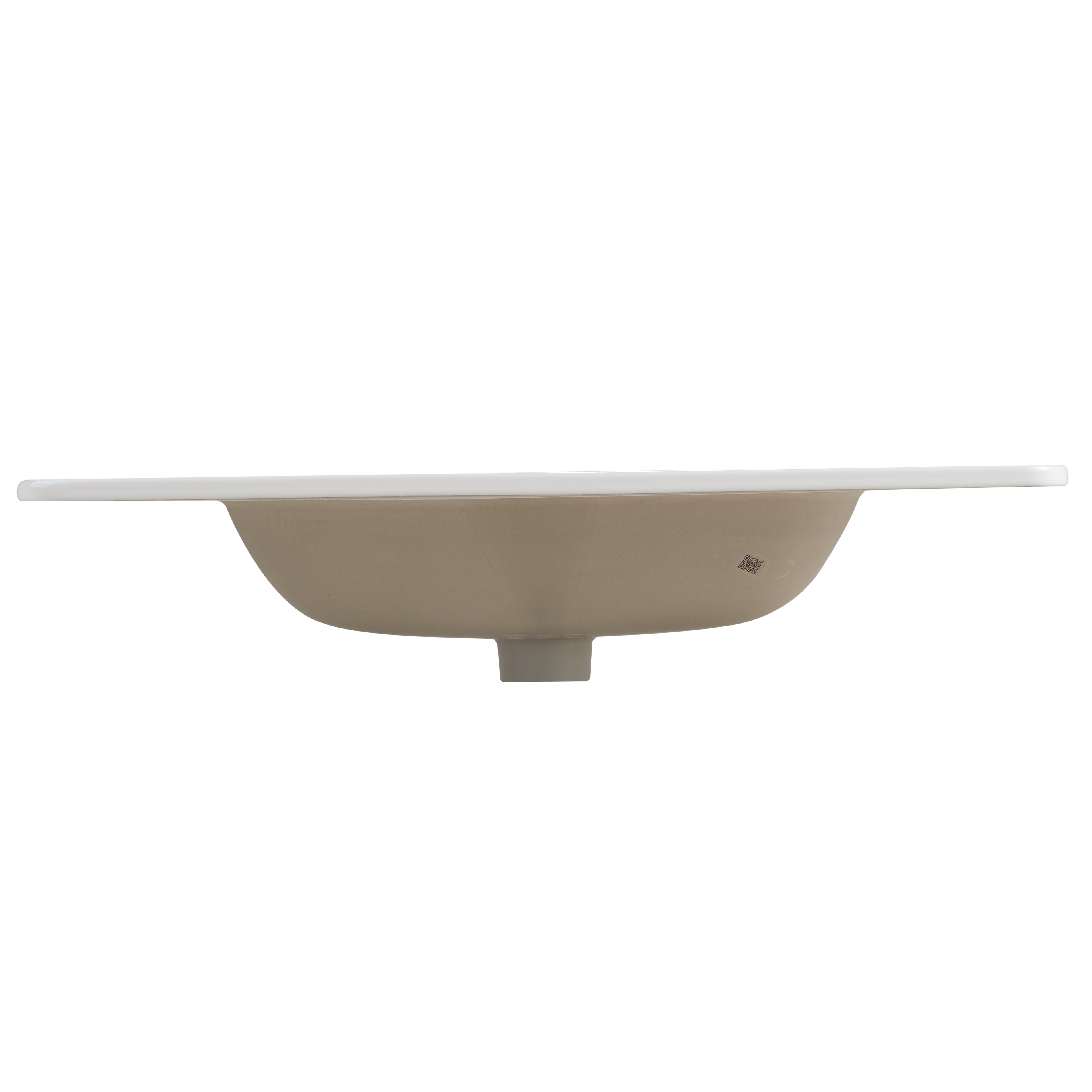 Glossy White Ceramic Integrated Basin