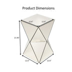 Champagne Mirrored Geometric Side Table