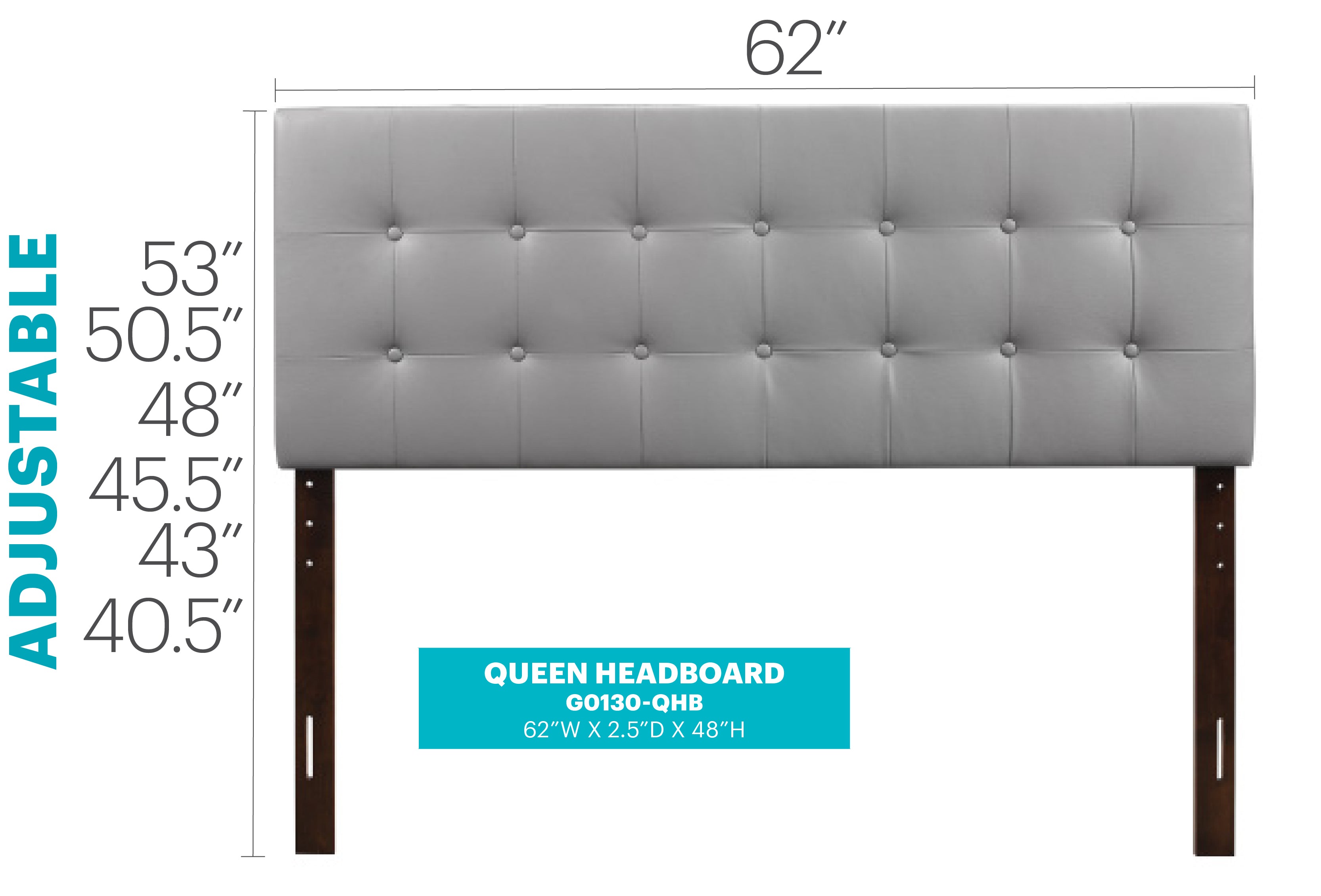 Stylish G0130-QHB Queen Bed Headboard