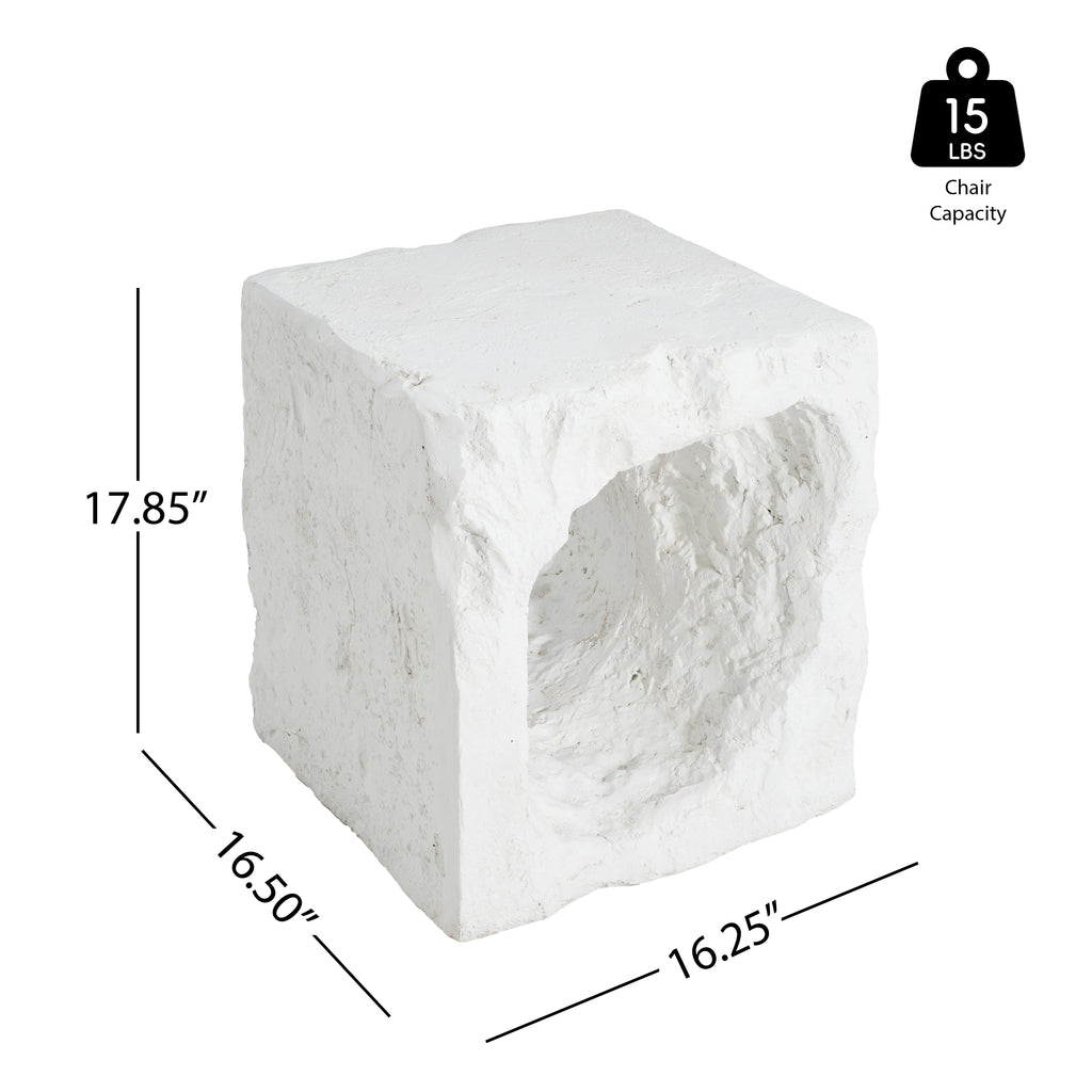 Lyra Outdoor Patio Karst Cave Inspired MGO Side Table