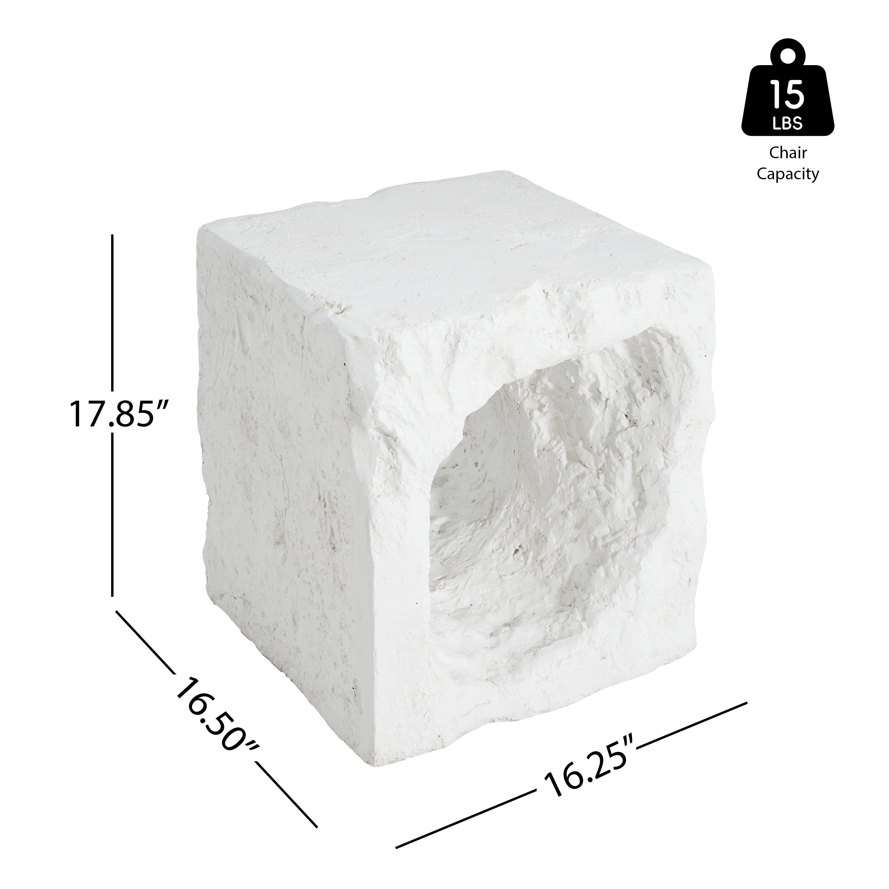 Lyra Outdoor Patio Karst Cave Inspired MGO Side Table