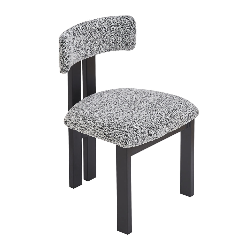 Upholstered Armless Dining Chairs With Metal Legs (Set of 2)