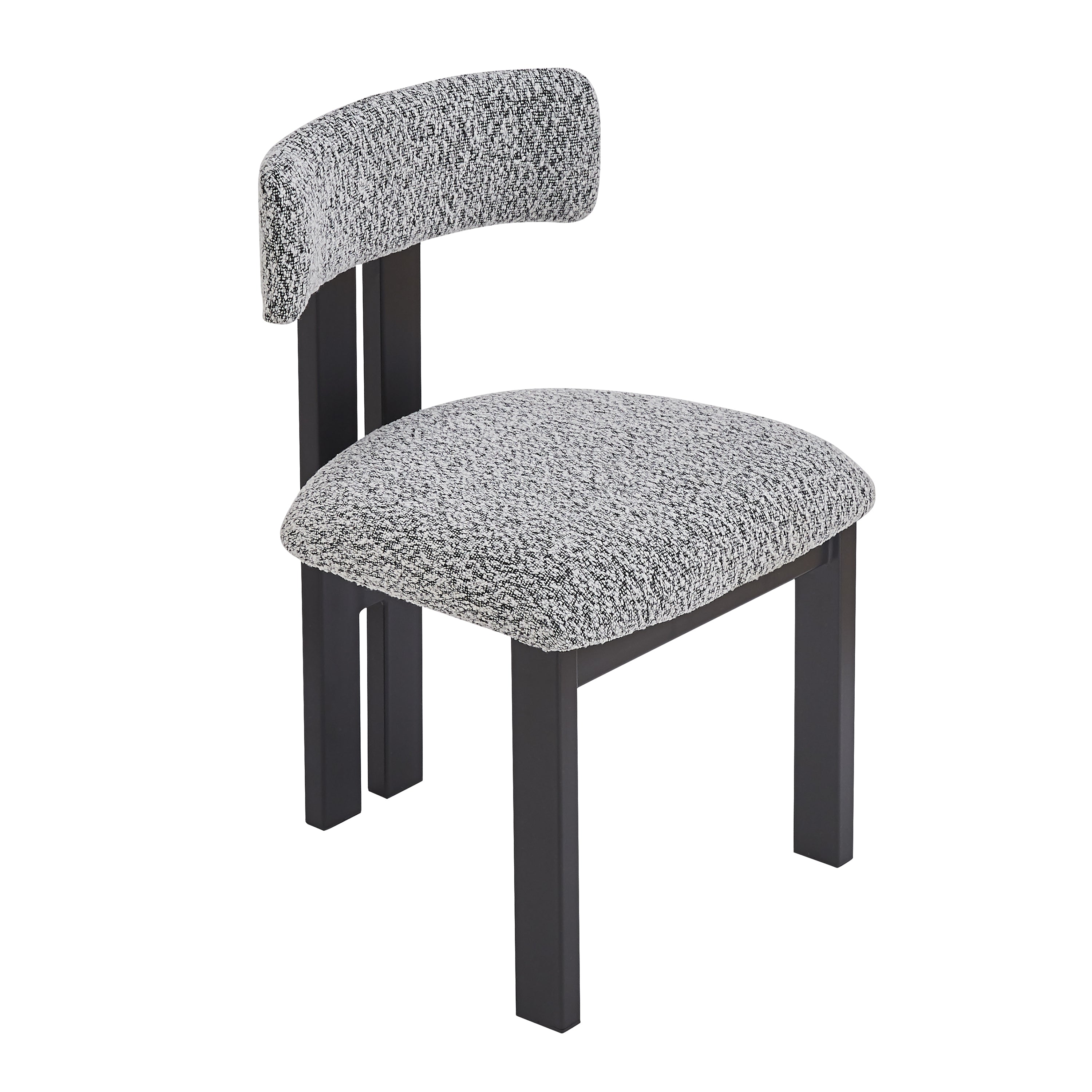 Upholstered Armless Dining Chairs With Metal Legs (Set of 2)