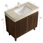 LULA 36" Bathroom Vanity & Sink, Freestanding Cabinet