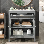 30" Bathroom Vanity with Ceramic Sink