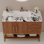 36" Modern Free-Standing Bathroom Vanity with Seamless Sink