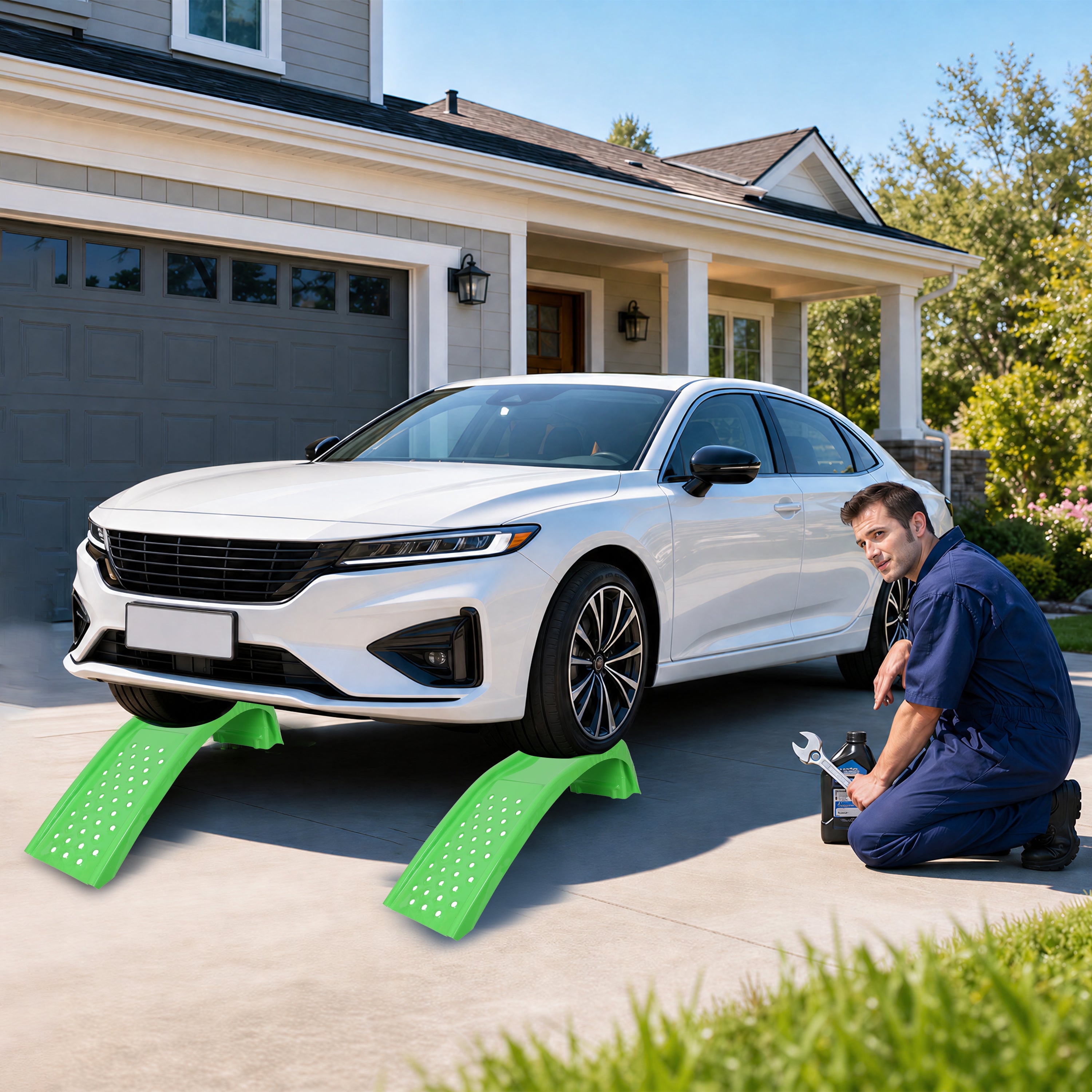 Heavy Duty Solid Steel Car Ramps