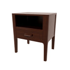 Mid-Century Modern Solid Bamboo Wood Nightstand