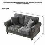 63" Modern 2-Seater Sofa with Rolled Arms