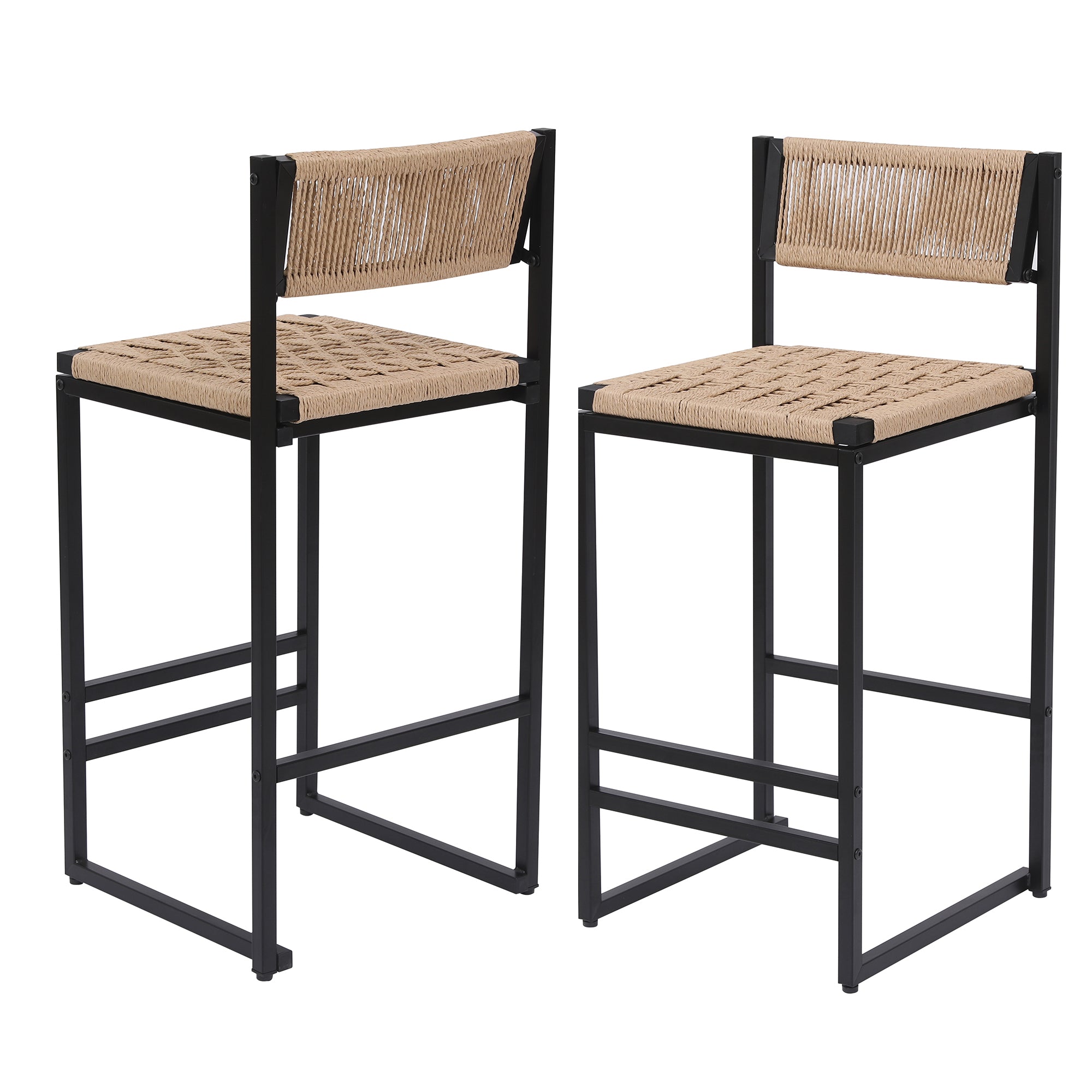 Kitchen Bar Stools with Footrest Set of 2