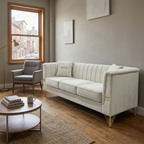 Modern Velvet 3-Seater Chesterfield Sofa