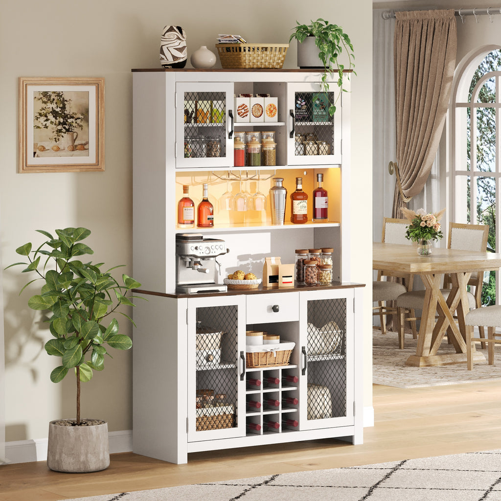 70.9" Kitchen Pantry Storage Cabinet
