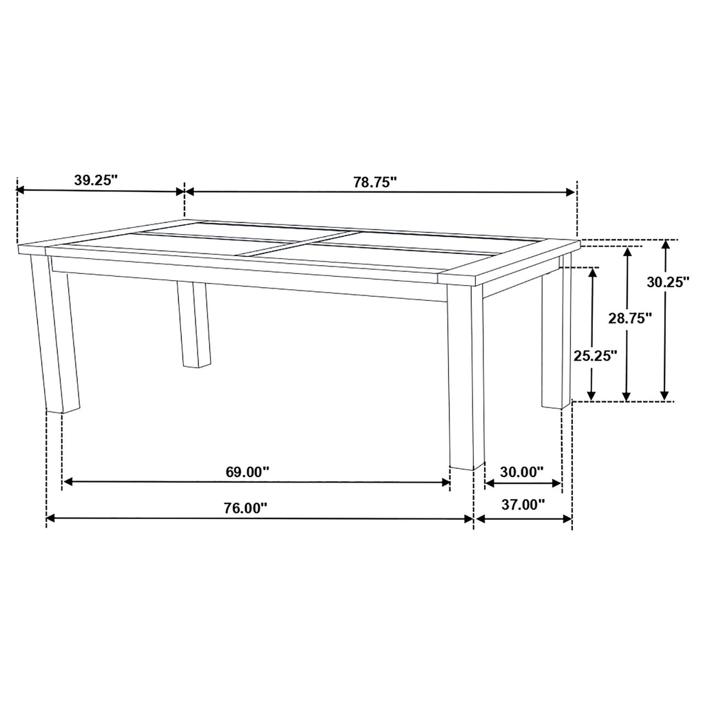 Guster Rustic Golden Dining Table