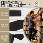 2 Step Ladder - Folding Step Stool with Anti-Slip Features