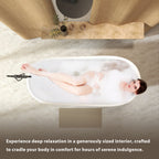 59" Special-Shaped Freestanding Slipper Bathtub in Gloss
