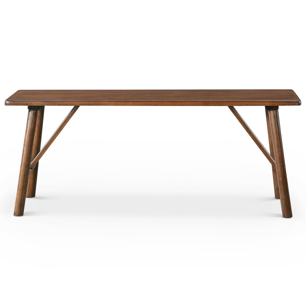 Versatile Solid Wood Molly Bench with Mid-Century Design