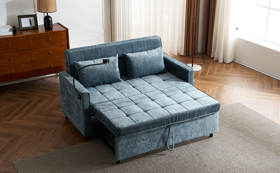 56.9" Loveseat Sofa Pull-out Sofa Bed