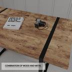 55" Modern Rural Industrial Dining Table