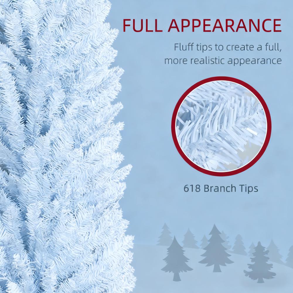 8ft Pencil Artificial Christmas Tree with Realistic Branches