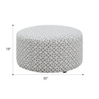 Gray Round Ottoman