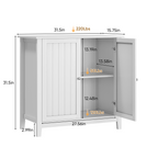 White Double Door Storage Cabinet