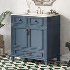 30'' Bathroom Vanity with Ceramic Sink and Soft Closing Doors