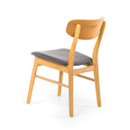 Upholstered Chenille Fabric Dining Chair Set of 2