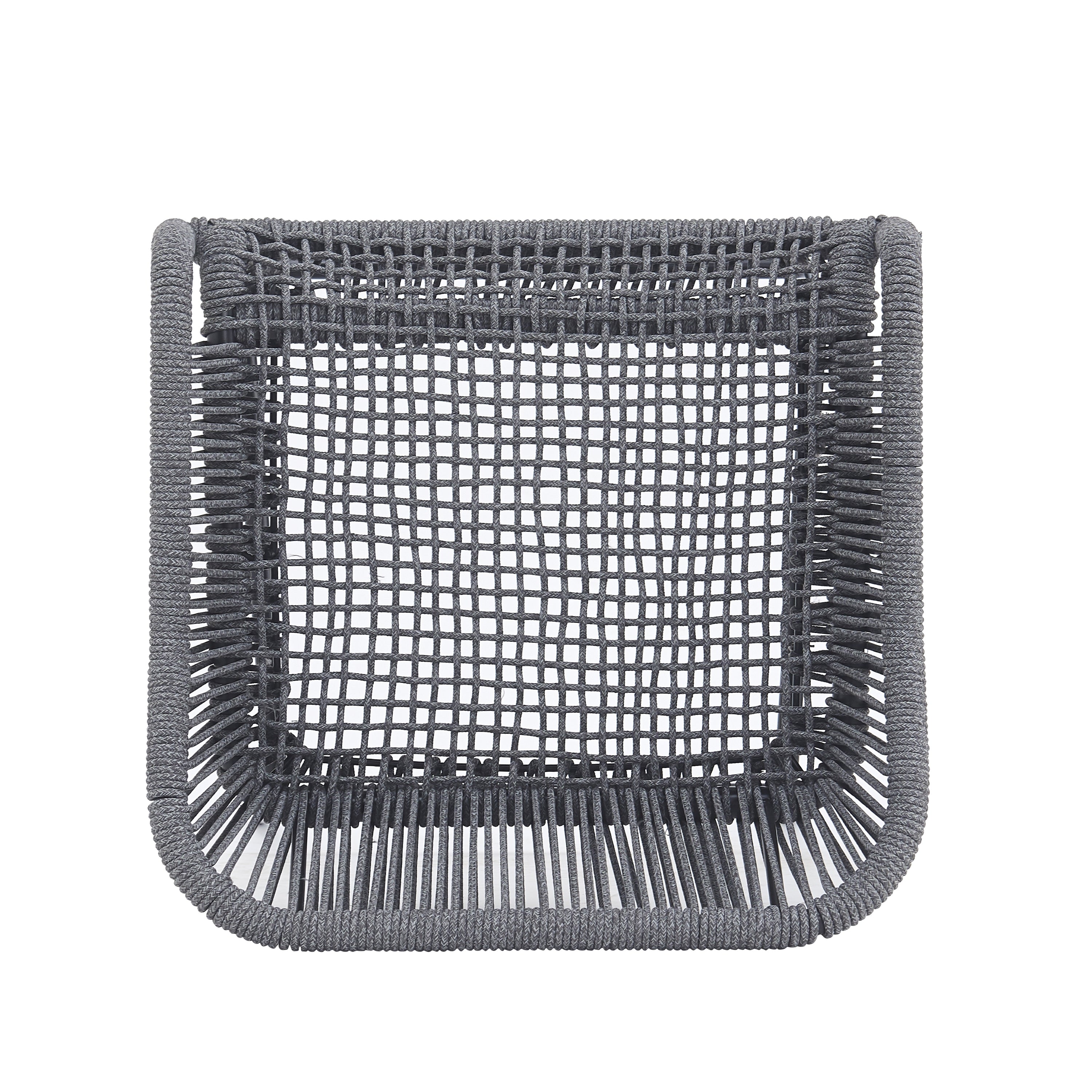 La Push Outdoor Patio Dark Gray Rope Barstool (Set of 2)