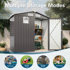 6X 3.6FT Metal Outdoor Storage Shed