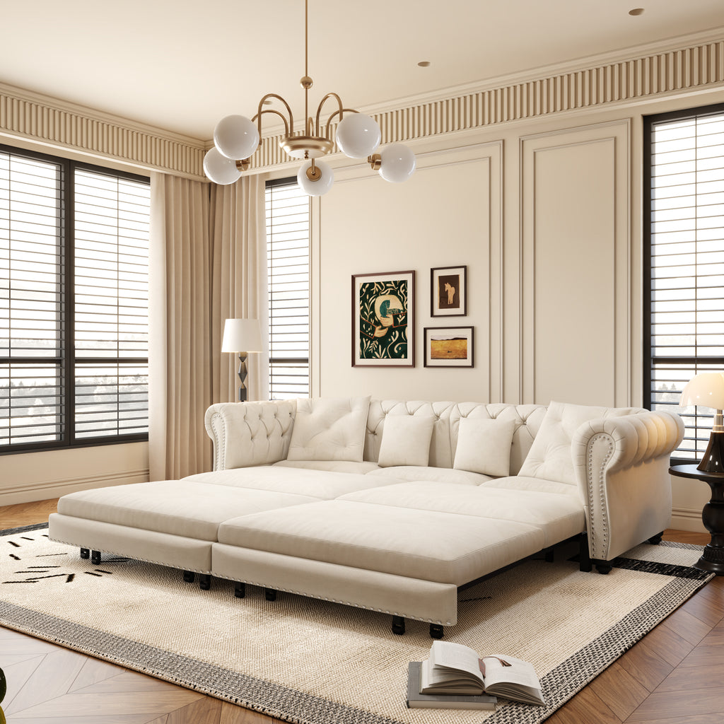 Chesterfield 3-in-1 Pull-Out Sofa Bed