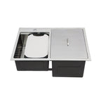 Outdoor Double Bowl Drop-In Stainless Steel Sink with Workstation