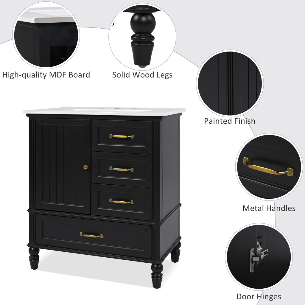 30" Bathroom Vanity with Sink