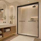 Tempered Glass Double Sliding Shower Door