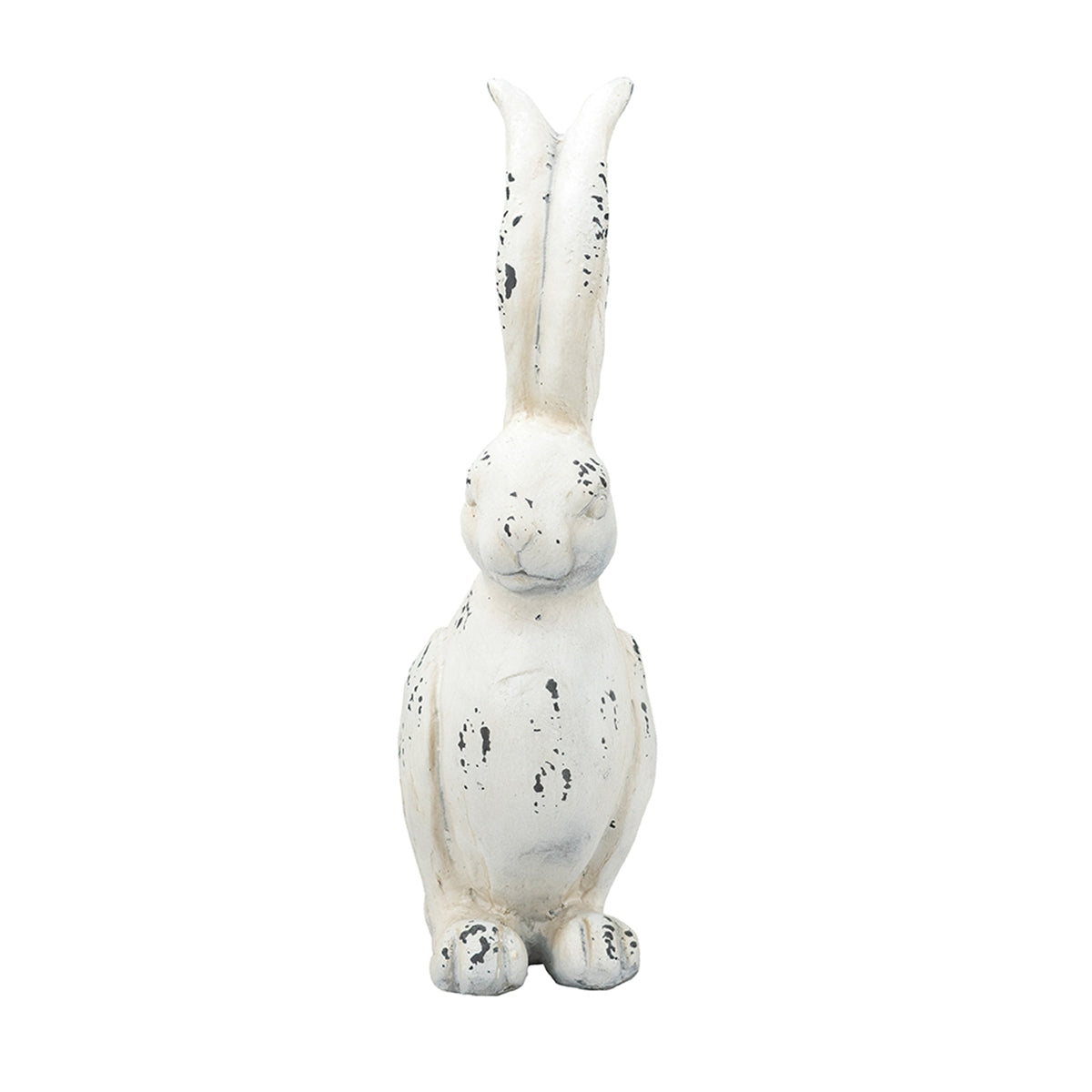 White Rustic Rabbit Figurine, Small, 18.5-Inch