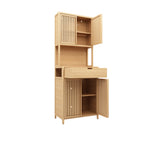 Double-Door Bamboo High-Capacity Storage Cabinet