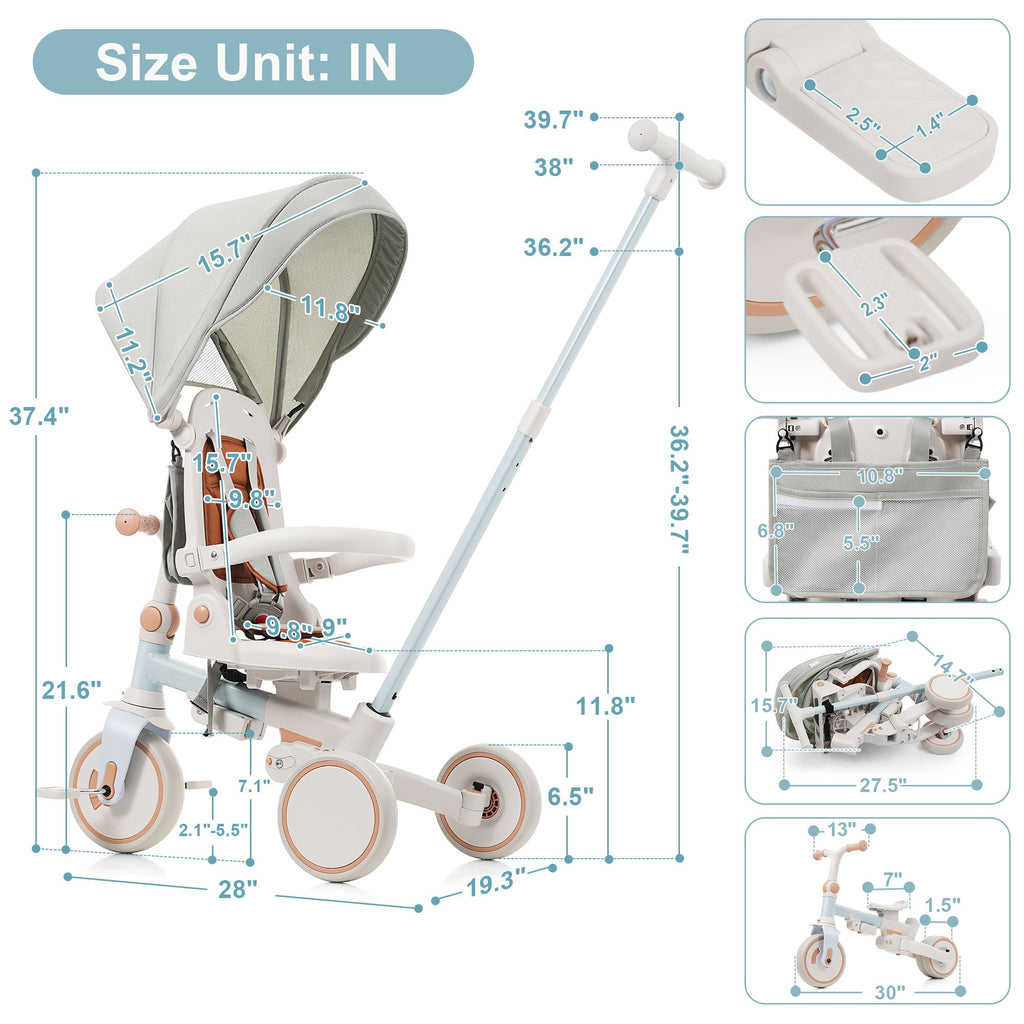 7 in 1 Baby Tricycle