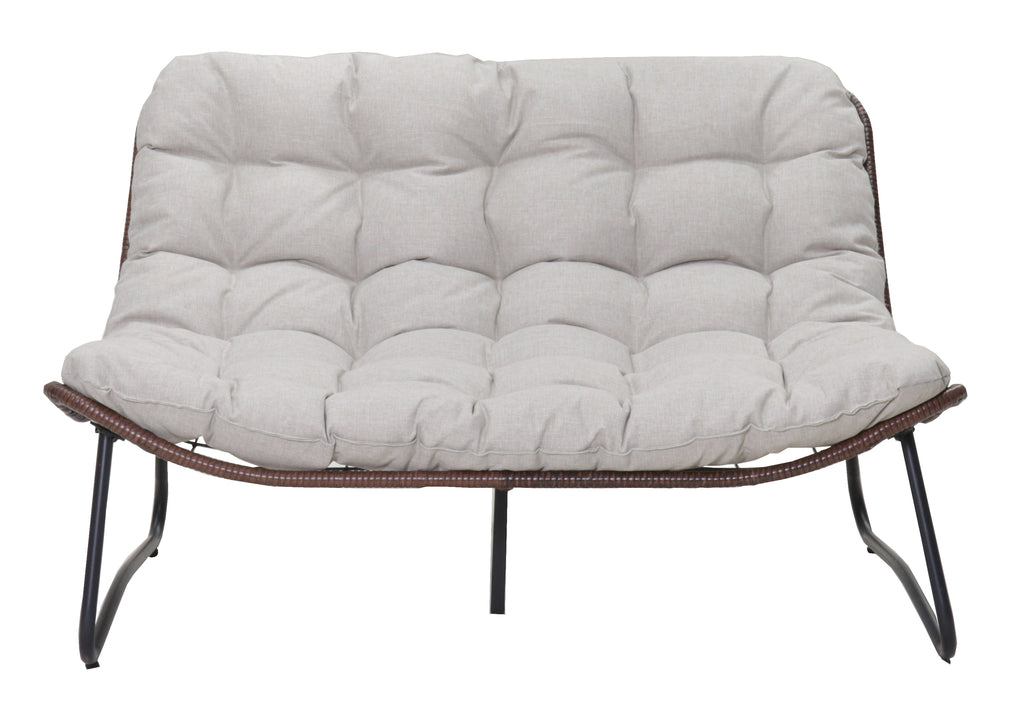 Patio Loveseat Sofa with Luxury Thick Cushion