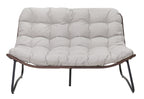 Patio Loveseat Sofa with Luxury Thick Cushion